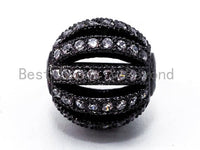 8mm/9.5mm/12mm CZ Micro Pave Shamballa Round Cage Spacer Beads, sku#/G302