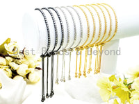 Adjustable Bracelet, CZ Pave Stud Bracelet Gold/Silver/Rose Gold/Gunmetal, Bridal Bracelet Jewelry, Swarovski bracelet,SKU#P13