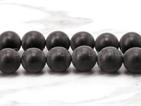 Quality Matte/Shiny Black Onyx Round Smooth Beads, 3/4/6/8/10/12/14mm/16mm/18mm/20mm, Wholesale Gemstones Beads,15.5" Full Strand, SKU#Q3