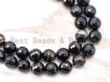 Natural Quality Banded Agate Faceted Beads, Banded Agate Round Faceted Beads, Black Banded Agate,15.5" Full strand,SKU#Q7