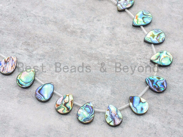 Natural Abalone Teardrop Shape Shell Beads, 15.5" Full Strand, SKU#R4
