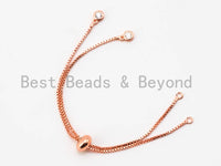 1/5/10/50pcs Sliding Adjustable Bracelet Making Chain, half-finished bracelet, Rubber stopper beads, connector link finding Box Chain, #P14