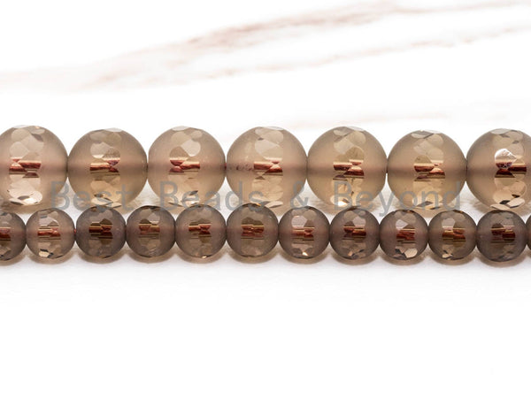 Clear Quartz Smooth Round Beads Full Strand 15.5 inches 6mm, 8mm