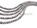 Druzy Silver Plated Agate beads Strand, 6mm/8mm/10mm/12mm/14mm Round Smooth Matte Silver beads, Agate Beads, 15.5inch strand, SKU#U57