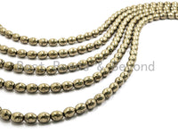 Quality Natural Facted Pyrite Tube Long Oval Beads, Pyrite smooth Long oval barrel beads 7x30mm/4x6mm/5x12mm, 15.5" Full Strand, SKU#W18