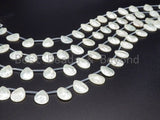 High Quality White Mother of Pearl, 15x20mm/18x25mm/25x35mm, Mop Shell, White Shell, Flat Teardrop Shape Beads, 15inch strand,SKU#T11