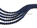 High Quality Natural Blue Tiger Eye Round  Beads, 4mm-20mm Round Beads, Blue Tiger Eye Gemstone Beads, 15inch Full strand, SKU#U67