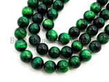High Quality Natural Green Tiger Eye Round  Beads, 8mm/10mm/12mm Round Beads, Green Tiger Eye Gemstone Beads, 15inch Full strand, SKU#U68
