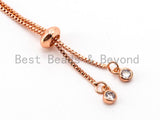 Bolo Sliding Adjustable Necklace Making Chain, Toggle necklace chain, Y Necklace Finding for Link Connector, 32"/24", SKU#NK1