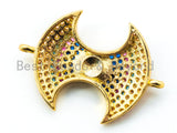 CZ Micro Pave Mixed Color Evil eye connector/Link Finding, Cubic Zirconia CZ Space Connector,26x18mm, sku#E284