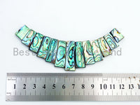 Natural Abalone Shell Graduated Bar Shaped Beads, Abalone Necklace Focal Beads, 3.5"/6.5" Strand, sku#R29