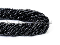 Quality Faceted Black Spinel Rondelle Beads 1x2mm/2x3mm/2x4m/3x4mm/3x5mm/4x6mm Gemstones Beads,Black Spinel Beads,15.5" Full Strand,SKU#U101 BestbeadsbeyondUS