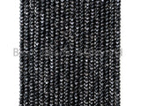 Quality Faceted Black Spinel Rondelle Beads 1x2mm/2x3mm/2x4m/3x4mm/3x5mm/4x6mm Gemstones Beads,Black Spinel Beads,15.5" Full Strand,SKU#U101
