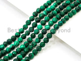 2mm 3mm 4mm Natural Faceted Malachite Round Beads, Green Gemstones Beads,Natural Malachite Beads,15.5" Full Strand,SKU#U105
