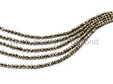Quality Faceted Golden Pyrite Round  Faceted Beads 2/3/4mm Gemstones Beads,Natural Pyrite Beads,15.5" Full Strand,SKU#U108