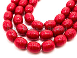 Red Natural Mother of Pearl beads,15x12mm Pearl Carved Oval beads, Loose Oval Smooth Pearl Shell Beads, 16inch strand, SKU#T91