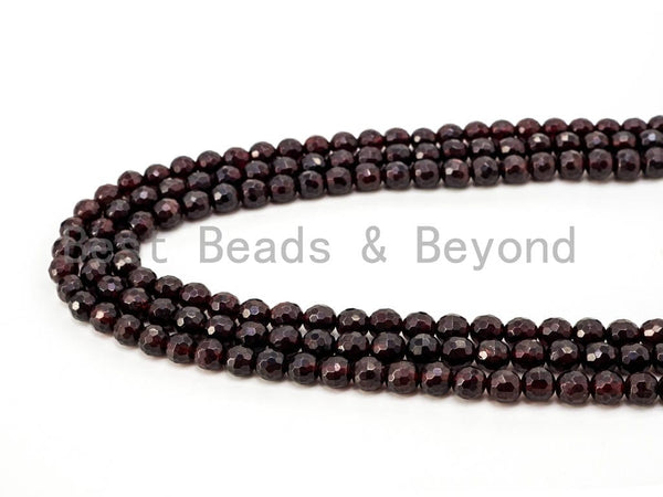Garnet 5mm Round Beads - 15 inch strand
