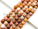 Natural Faceted Round Wood Agate beads, 6mm/8mm/10mm/12mm Natural Brown Gemstone beads, Natural Agate Beads, 15.5inch strand, SKU#U123