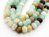 Natural Rondelle Amazonite beads Strand,2x4mm Faceted Rondelle beads, Natural Amazonite Beads, 15.5inch strand, SKU#U126