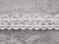 15.5inch strand Natural Clear White Matte Quartz Middle Faceted beads, 6mm/8mm/10mm/12mm Round Quartz beads, Matted Raw Crystal, SKU#V4