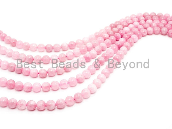Quality Natural Madagascar Rose Quartz Beads, 6mm/8mm/10mm/12mm Loose Round Smooth Pink Gemstone Beads, 15.5inch Full strand, SKU#U51