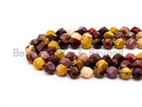 Unique Diamond Cut Quality Natural Mookaite beads, 6mm/8mm/10mm/12mm, Diamond Cut Faceted Round Gemstone Beads, 15.5inch strand, SKU#U134