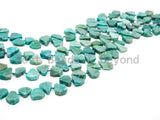 Quality Natural Chrysocolla beads,15-19mm, Teardrop Shape Top Drill Gemstone Beads, Natural Green Gemstone, 15-16inch strand, SKU#U162