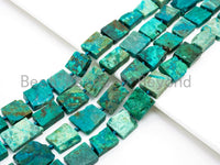 Quality Natural Chrysocolla Rectangle beads, 13-18mm, Natural Green Gemstone Beads,Chrysocolla Irregular Beads 15-16 inches strand, SKU#U171