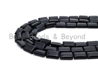 Quality Matte Black Onyx Rectangluar Beads, 8x12mm/10x14mm Gemstones Beads, Loose Rectangle Black Onyx Beads,15.5" Full Strand, SKU#Q36