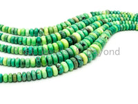 8-18mm High Quality Natural Green Opal Graduated,Rondelle Smooth/Faceted Gemstone Beads,Green Color Beads, 15.5inch strand, SKU#U194