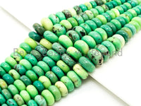 8-18mm High Quality Natural Green Opal Graduated,Rondelle Smooth/Faceted Gemstone Beads,Green Color Beads, 15.5inch strand, SKU#U194