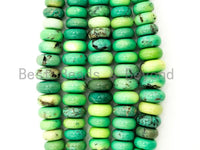 8-18mm High Quality Natural Green Opal Graduated,Rondelle Smooth/Faceted Gemstone Beads,Green Color Beads, 15.5inch strand, SKU#U194