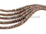 8-18mm Quality Natural Smoky Moonstone Graduated,Faceted/Smooth Rondelle Gemstone Beads, Smoky Color Beads, 15.5inch strand, SKU#U208