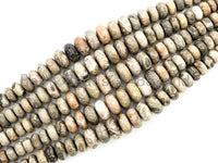 8-18mm High Quality Natural Fossil Coral Gemstone Graduated Beads, Faceted/Smooth Rondelle Gemstone Beads,15inch strand, SKU#U210/U200