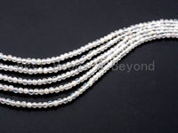 Quality Natural Moonstone Round Faceted beads, 2mm/3mm/4mm Small Sparkly White Gemstone Beads, White Moonstone, 15.5inch strand, SKU#U214 BestbeadsbeyondUS