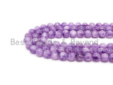 Quality Natural Lavender Jade Round Smooth Beads, 8mm/10mm/12mm beads Finish, Purple Gemstone Beads, 15.5inch strand, SKU#U216