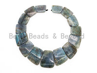 Quality Natural Labradorite Graduated 17-35mm Trapezoid Beads Strand, Natural Labradorite Gemstone Beads, 1 strand,sku#U225