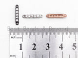 CZ Clear Micro Pave Small Bar Shaped Connector for Bracelet/Necklace, Cubic Zirconia Link Connector, 3x16mm, 1pc/2pcs, sku#A64