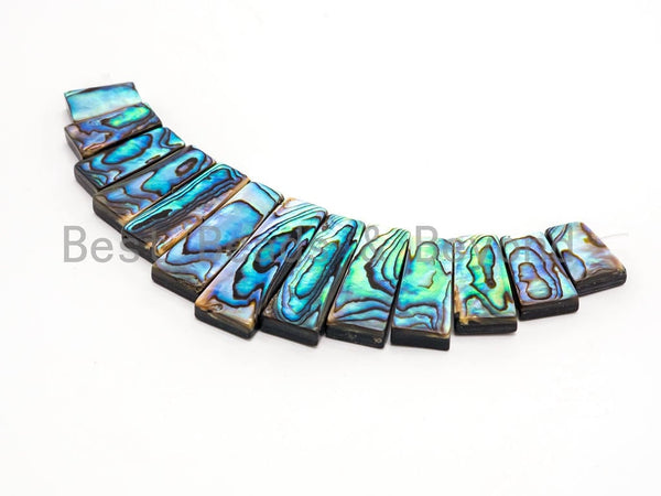 Natural Abalone Shell Graduated Bar Shaped Beads, Abalone Necklace Focal Beads, 3.5"/6.5" Strand, sku#R29