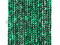 2mm 3mm 4mm Natural Faceted Malachite Round Beads, Green Gemstones Beads,Natural Malachite Beads,15.5" Full Strand,SKU#U105