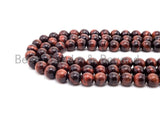 Quality Natural Red Tiger Eye Round  Beads, 6-14mm Round Beads, RedTiger Eye Gemstone Beads, 15inch Full strand, SKU#U236