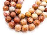 Natural Faceted Round Wood Agate beads, 6mm/8mm/10mm/12mm Natural Brown Gemstone beads, Natural Agate Beads, 15.5inch strand, SKU#U123