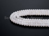 Natural White Faceted Rondelle Jade beads,4x6mm/5x8mm/6x10mm Faceted White Gemstone beads, Natural Jade Beads, 15.5inch strand, SKU#U125