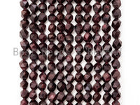 Diamond Cut Quality Natural Red Garnet beads, 6mm/8mm/10mm/12mm, Diamond Cut Faceted Round Gemstone Beads, 15.5inch strand, SKU#U130