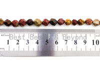 8mm Unique Cut Quality Natural Piscasso Jasper beads, 15.5inch strand, SKU#U133