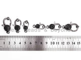 Black CZ Pave On Black Micro Pave Lobster Clasp with Jumping Ring Clasp, Fine Jewelry Clasp, Designer Clasp,9x16mm/10x20/15x25mm,sku#H109