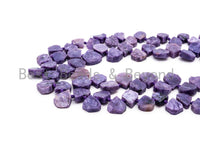 Quality Natural Charoite beads, 9-12mm Irregular Teardrop Purple Gemstone Beads, 15.5inches strand, SKU#U156