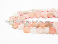 Quality Natural Morganite beads,11-15mmm Teardrop Light Pink Blue Gemstone Beads, 15.5inch strand, SKU#U160