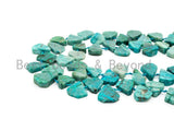 Quality Natural Chrysocolla beads,15-19mm, Teardrop Shape Top Drill Gemstone Beads, Natural Green Gemstone, 15-16inch strand, SKU#U162