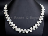 Natural White Moonstone beads, 11-15mm Teardrop White Gemstone Beads, 15-16 inches strand, SKU#U166